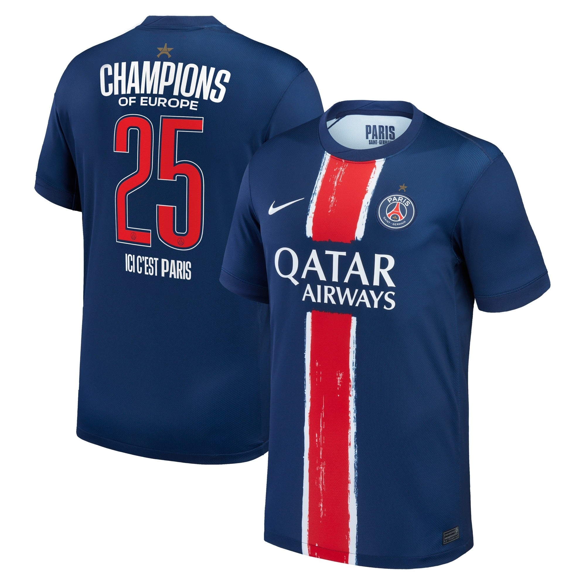 Maillot Collector Domicile Stadium PSG Nike 24/25 - Champions of Europe 2025