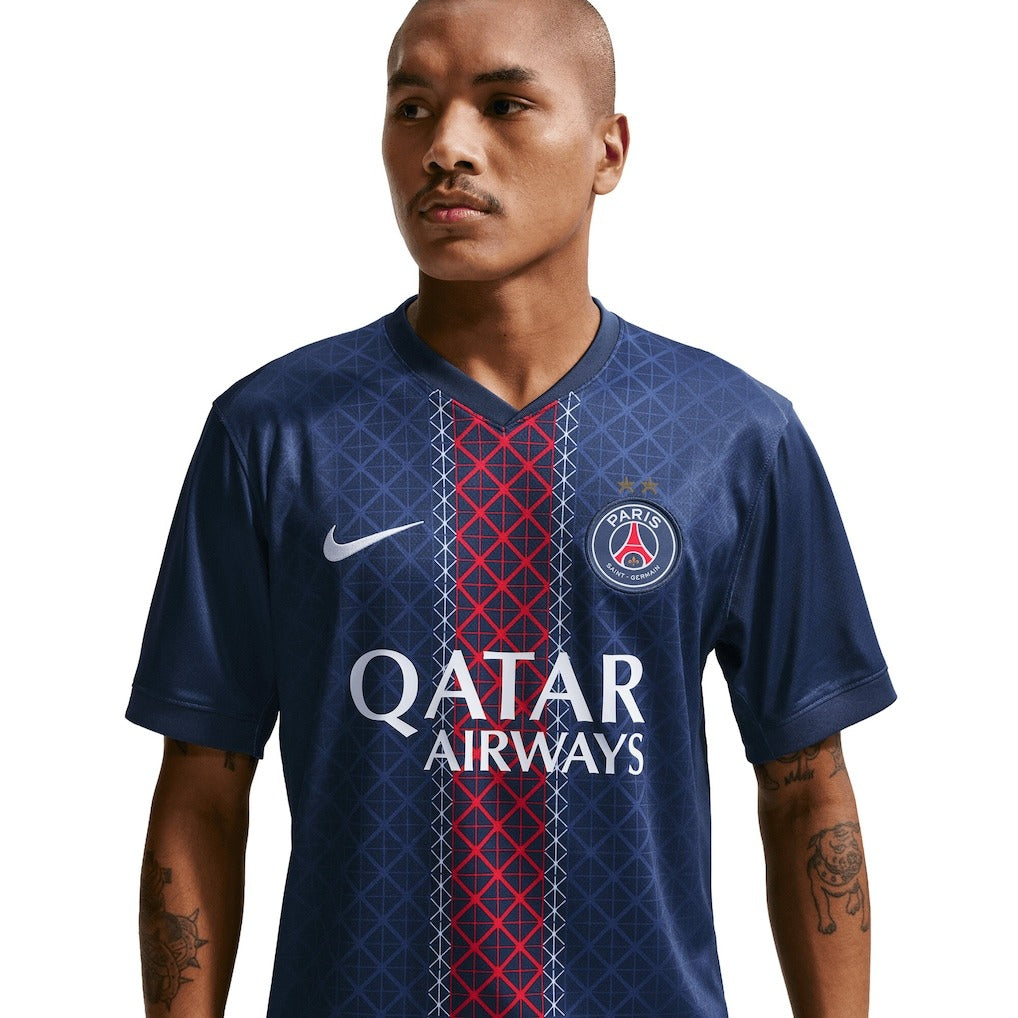 Maillot Domicile Stadium PSG Nike 25/26 -Adulte/enfant - Flocage Champions of Europe - 26
