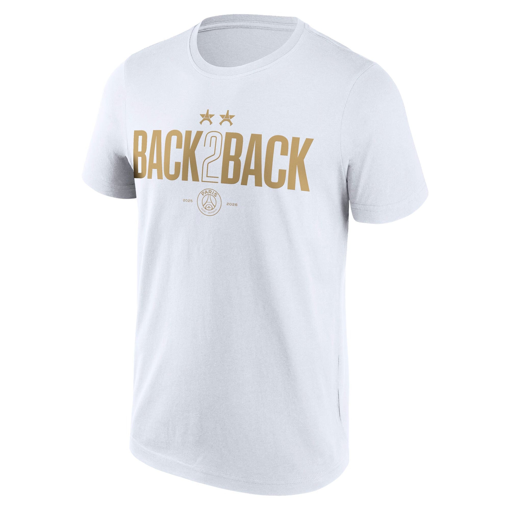 T-Shirt PSG Étoile Eiffel 2 Champions d'Europe Back to Back